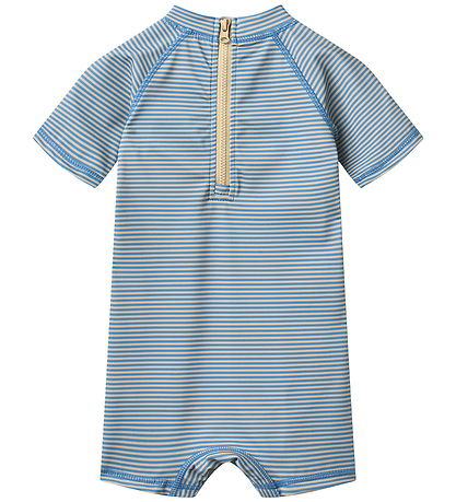 Wheat Badeheldragt - UV40+ - Cas - Blue Swim Stripe