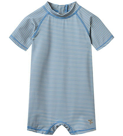 Wheat Badeheldragt - UV40+ - Cas - Blue Swim Stripe