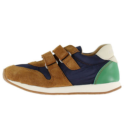 Angulus Sko - Cognac/Navy/Oat/Green