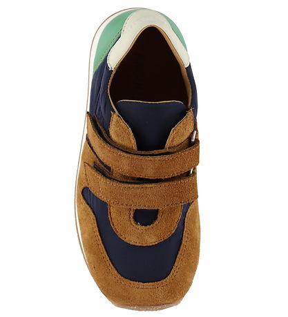 Angulus Sko - Cognac/Navy/Oat/Green