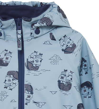 CeLaVi Regntøj m. Seler - AOP - Blue Fog