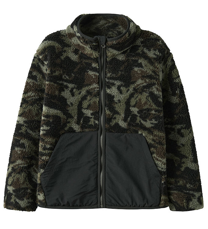 Name It Monico - Fleecejakke - Dusty Olive - grøn