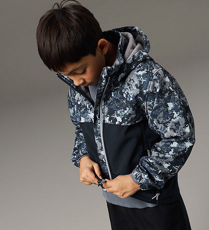 Name It Softshelljakke m. Fleece - NkmAlfa08 - Flint Stone