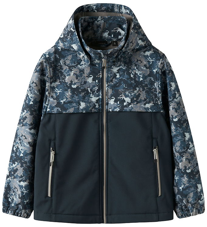 Name It Softshelljakke m. Fleece - NkmAlfa08 - Flint Stone m. Ca