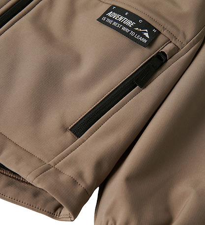 Name It Softshelljakke m. Fleece - NkmAlfa08 - Fossil