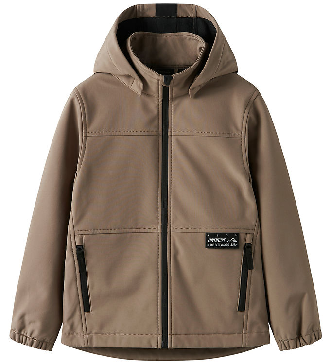 Name It Softshelljakke m. Fleece - NkmAlfa08 - Fossil