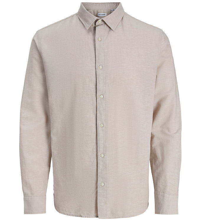 Jack & Jones Skjorte - Bomuld/Hør - JjeBreeze - String