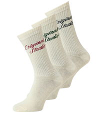 Jack & Jones Strømper - 3-pak - JacNorrebro - Antique White/Anti