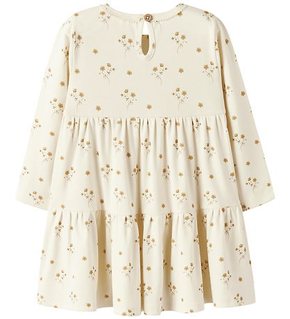 Lil Atelier Kjole - NmfLayo - Coconut Milk/FLOWER YELLOW