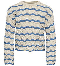 Kids Only Bluse - Strik - KogDonna - Birch/Riveira