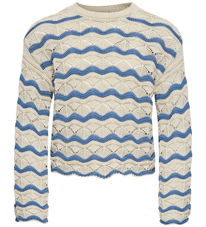 Kids Only Bluse - Strik - KogDonna - Birch/Riveira