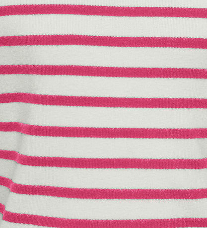 Kids Only T-shirt - Strik - KogFie - Cloud Dancer/Pink Yarrow