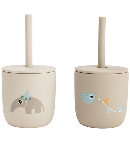 Done by Deer Kop m. Sugerør - 2-pak - Celebration - Sand