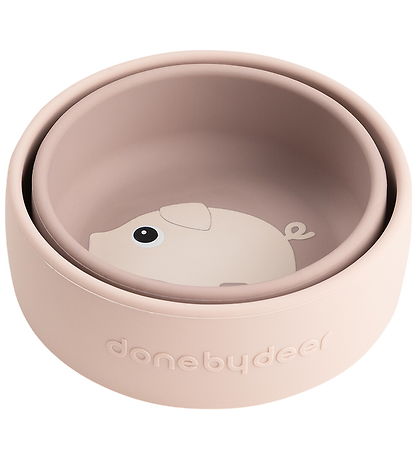 Done by Deer Skål - 2-pak - Silikone - Pigee - Pudder