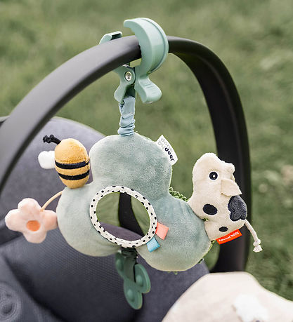 Done by Deer Aktivitetslegetøj - Spejl m. Clip - Tiny Farm - Grø