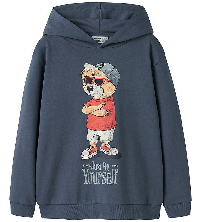 Name It Hættetrøje - NkmDobs - Vintage Indigo