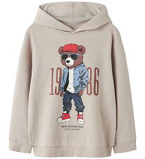 Name It Hættetrøje - NkmDobs - Chateau Gray