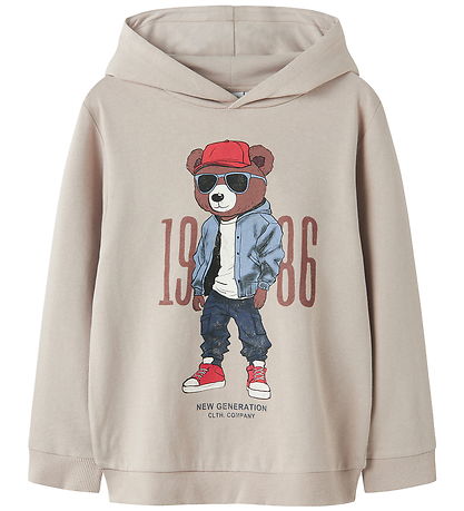 Name It Hættetrøje - NkmDobs - Chateau Gray