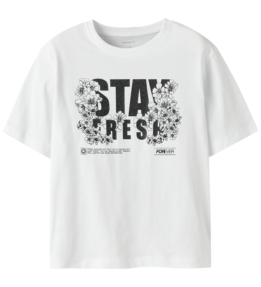 Name It T-Shirt - Box - NkfDitteslia - Bright White - Name It - 6 Jahre (116) - T-Shirts
