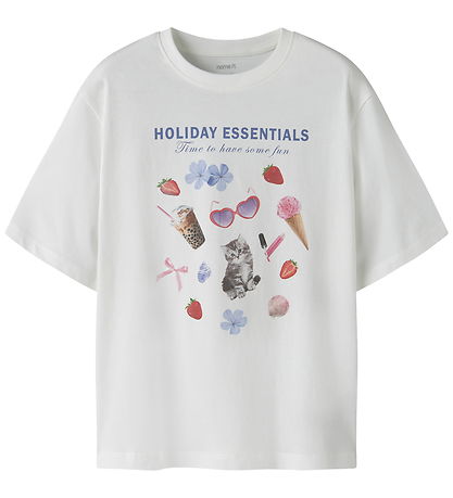 Name It T-Shirt - NkfVotea - Cloud Dancer/Holiday Essentials