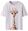 Name It T-Shirt - NkfVotea - Lavender Fog/Giraffe Sunglasses