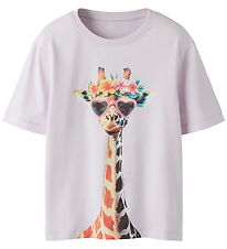 Name It T-Shirt - NkfVotea - Lavender Fog/Giraffe Sunglasses