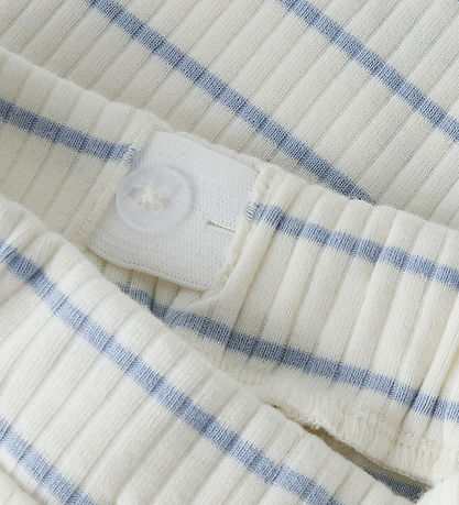 Lil' Atelier Shorts - Rib - NmmKail - Coconut Milk/Zen Blue