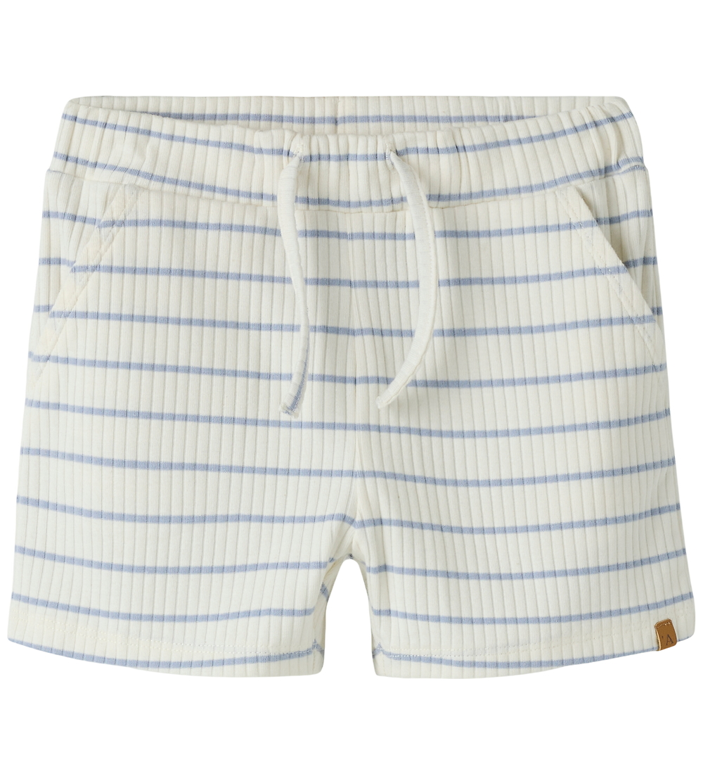 Lil Atelier Shorts - Rib -NmmKail- Coconut LaitZen Blue - Lil Atelier - 7 ans 122 - Shorts 20$