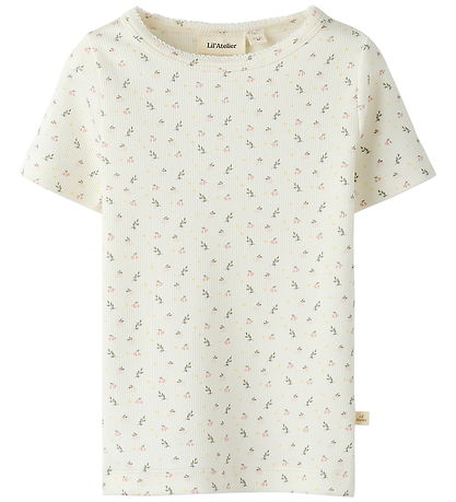 Lil' Atelier T-shirt - NmfGago - Coconut Milk/Small Flower