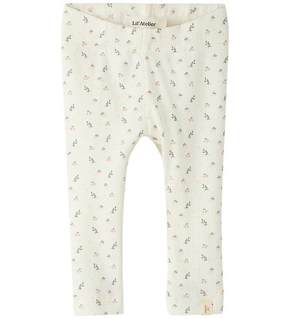 Lil' Atelier Legging - NmfGago - Coconut Milk/Small Flower