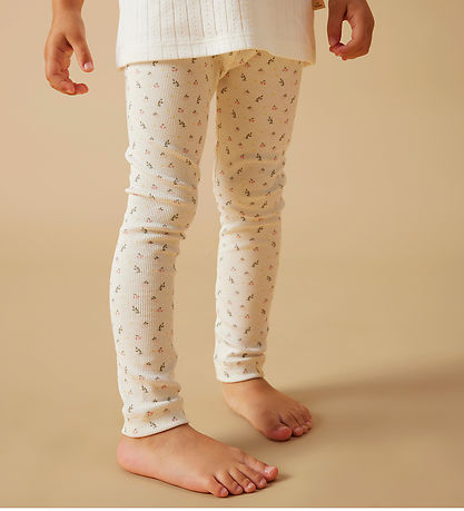 Lil' Atelier Legging - NmfGago - Coconut Milk/Small Flower