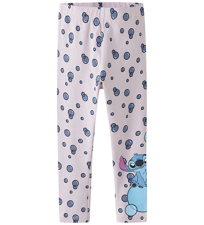 Name It Leggings Lavender Fog Med Stitch Print - Str. 2y 92cm