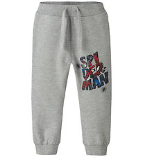 Name It Sweatpants - NmmFloyd - Spider Man - Grey Melange