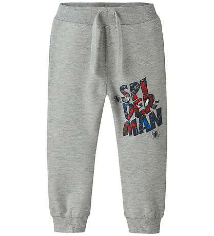 Name It Sweatpants - NmmFloyd - Spider Man - Grey Melange