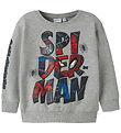 Name It Sweatshirt - NmmFloyd - Spider Man - Grey Melange