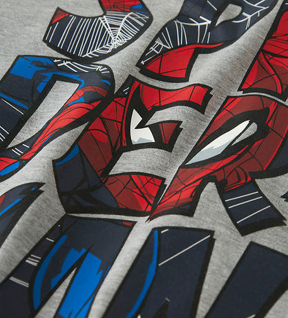 Name It Sweatshirt - NmmFloyd - Spider Man - Grey Melange