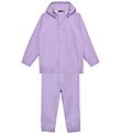 Color Kids Rainwear w. Suspenders - PU - Purple Rose