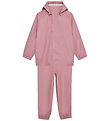 Color Kids Rainwear w. Suspenders - PU - Foxglove
