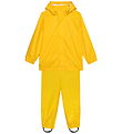 Color Kids Rainwear w. Suspenders - PU - Spectra Yellow