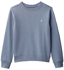 Calvin Klein Sweatshirt - Mono Mini Badge - Blå