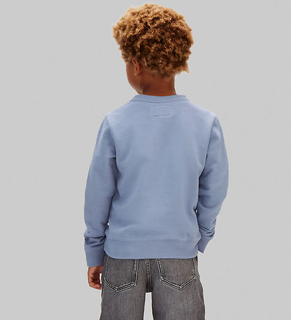Calvin Klein Sweatshirt - Mono Mini Badge - Blå