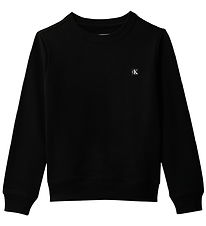 Calvin Klein Sweatshirt - Mono Mini Badge - Sort