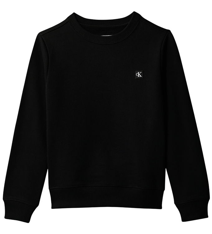 Calvin Klein Sweatshirt - Mono Mini Badge - Sort