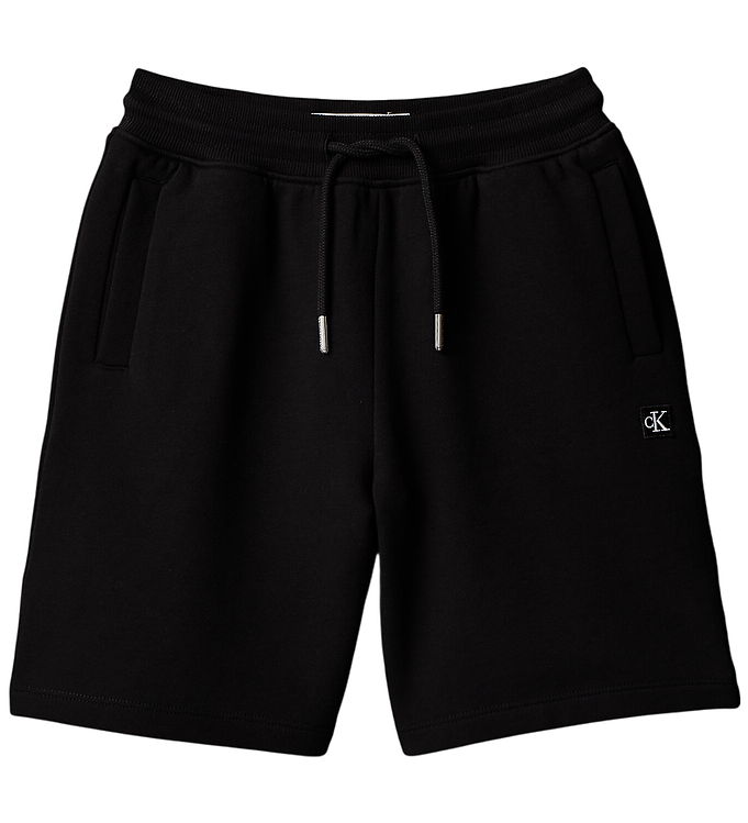Calvin Klein Sweatshorts - Mono Mini Badge - Sort