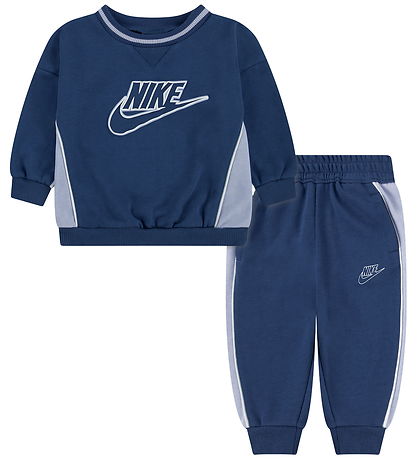 Nike Sweatsæt  - Crew - Mystic Navy