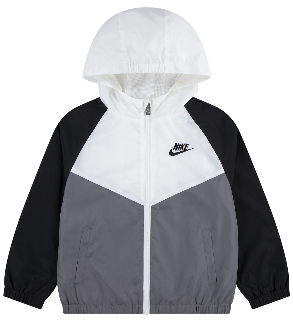Nike Übergangsjacke - Neuer Chevron Windrunner - Weiß/Grau/Schwa - Nike - 3 Jahre (98) - Übergangsjacken