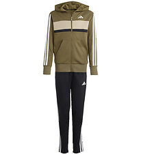 adidas Performance Træningssæt - J 3S Tib FT TS - Olistr/White/W