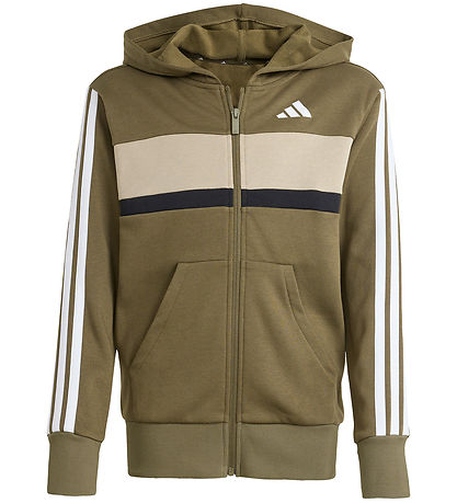 adidas Performance Træningssæt - J 3S Tib FT TS - Olistr/White/W