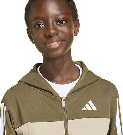 adidas Performance Træningssæt - J 3S Tib FT TS - Olistr/White/W