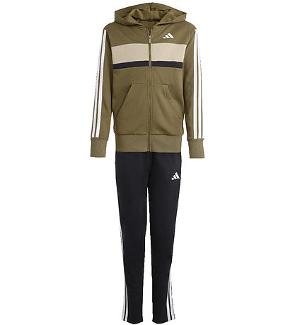 adidas Performance Træningssæt - J 3S Tib FT TS - Olistr/White/W